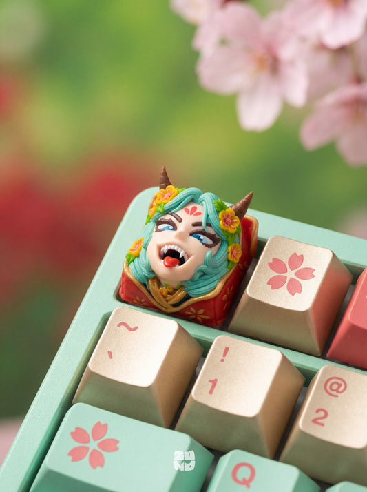 SUCCUBUS – Spring Mischief Artisan Keycap/Mint Hair Edition